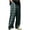 17# Green, variant on Wide Leg Plaid Pants for Men Elastic Waist Drawstring Baggy Casual Trousers Trendy Checkered Pattern Loose Fit Pants for Street Fashion Daily Commute Weekend Outings Navy L