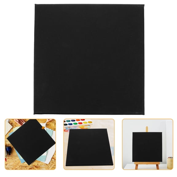 HAMPPLIES Black Canvas Panel for Oil Painting, Durable and Effortless for Home Use