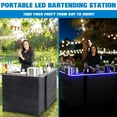 thumbnail image 3 of GoBar Portable Double Bar Table Set with Multi-Color LED Lights - Mobile Bartender Station for Events - Includes Carrying Case, 3 of 6