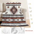 thumbnail image 5 of Red Boho Blanket Soft Cozy Warm Throw Blanket for Couch, Plush Fuzzy Flannel Fleece Blankets for Sofa, Southwestern Ethnic Aztec Retro Geometric Bed Blankets Lightweight Gifts for Women, 50"x60", 5 of 9