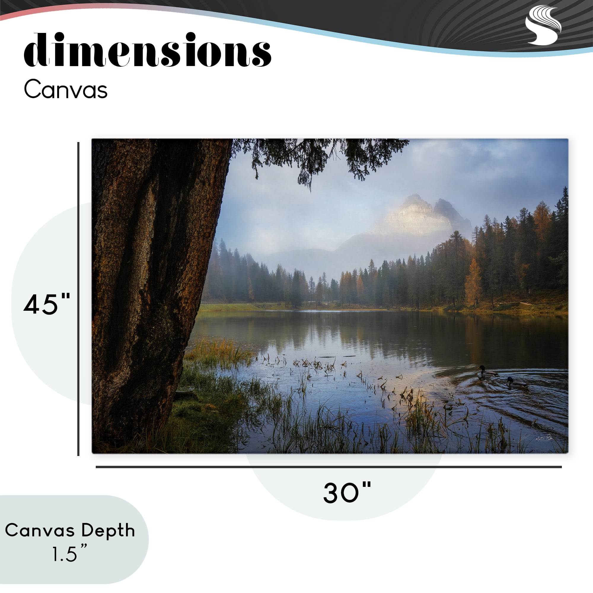 Stupell Industries Autumn Forest Reflections Canvas Wall Art, design by Martin Podt
