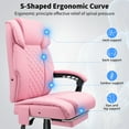 thumbnail image 5 of Hoffree Massage Office Chair 400LBS Executive Office Chair Massage and Footrest Big and Tall Office Chair with Heated Lumbar Support, Ergonomic Computer Desk Chair Reclining High Back Leather Office, 5 of 8
