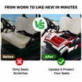 thumbnail image 4 of Golf Cart Seat Covers for 2 Seater,Red Black Geometric Microfiber Cart Seat Towel Blanket,Contemporary Gray Abstract Stripes Absorbent Breathable NonSlip Bench Seats Protector for Golf Course 51"x31", 4 of 9
