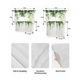 thumbnail image 6 of Green Leaves Kitchen Curtains Sets 36 Inch Length with Valance, Simple Summer Spring Botanical Vines Swag Valances and Tiers Curtain Set Drapes Swag Curtains for Living Room, Bathroom, Bedroom, Cafe, 6 of 6