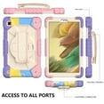 thumbnail image 5 of Galaxy Tab A 8.0 Case 2019, SM-T290/SM-T295 Case for Kids, Allytech Hard PC + Soft Silicone Drop-Proof Kickstand Case with Adjustable Hand Strap/Detachable Shoulder Strap Cover, Colorful Pink, 5 of 5