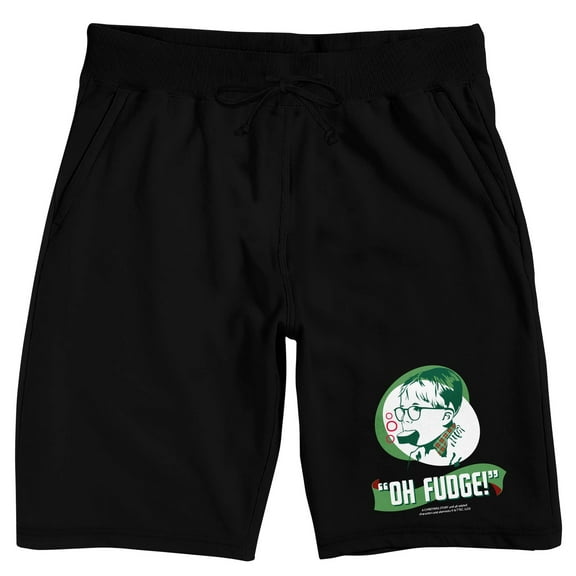 A Christmas Story Oh Fudge Men's Black Sleep Pajama Shorts
-M