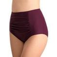 thumbnail image 3 of Csndyce Womens High Waist Bikini Bottom Ruched Tummy Control Tankini Briefs Retro Swim Shorts, 3 of 8