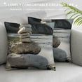 thumbnail image 3 of Orinice Rocks Beach River Graphic Decorative Cushion Throw Pillow Cover for Home Couch Living Room Sofa, Summer Pillow Covers 1PC 18x18in, 3 of 5