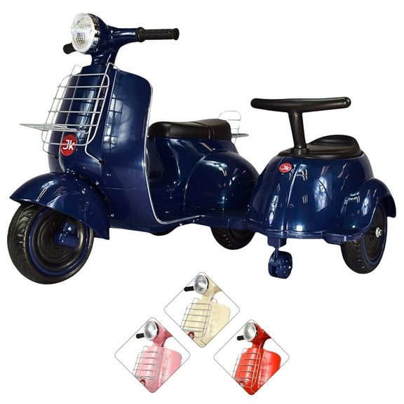 Motocicleta montable eléctrica Joykoo Doble Asiento Sonido Luz Led 6v Azul