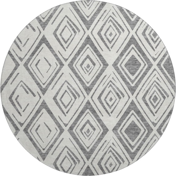 Dalyn Rugs Premium Machine Washable Mayfield AMF737 Gray 8' x 8' Round Rug