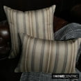 thumbnail image 3 of Stripes Throw Pillow cover, 22"x22" Beige Velvet Cushion Cover, Modern Striped Farmhouse Pillow Cover For Sofa Couch, Hotels, living Room, Bed Room - Stripe Flow Beige, 3 of 10