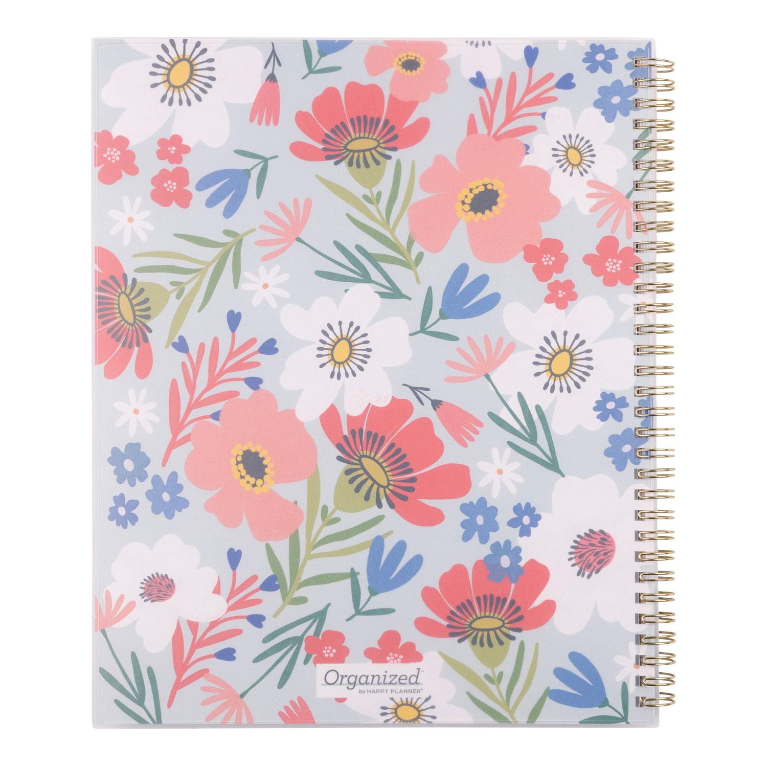 Organized by Happy Planner de 12 mois, Grand format de 25 cm x 30 cm, Marché aux fleurs