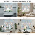 thumbnail image 3 of Light Blue Easter Swag Valances for Windows 2 Pack, Kitchen Window Curtains 36 Inch Length, Spring Easter Bunny Eggs Floral Wooden Privacy Swag Curtains for Living Room/Bathroom 36"x36", 3 of 8