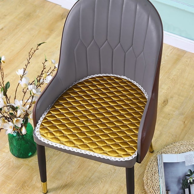 Fiudx Cojín de Asiento de Poliéster Suave, Transpirable y Cómodo para Todo Tipo de Clima, Diseño Antideslizante, Universal para Sillas de Oficina, Bancos y Taburetes de Cocina, Fácil de Limpiar, Tama