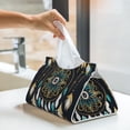 thumbnail image 5 of Kdxio Boho Dreamcatcher Print Tissue Box Cover,Modern PU Leather Rectangular Tissue Box Holder for Bathroom Living Room Bedroom Office Desk Car Home, 5 of 6