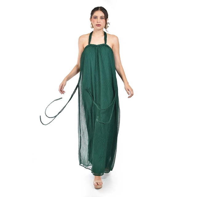 Vestido de tirantes trenzados Roman Fashion /Juvenil, 2162 (Verde botella) verde oscuro CH