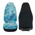 thumbnail image 6 of XYZCANDO Car Seat Covers Turtle Pattern 2pcs Vehicle Seat Covers Easy to Install SUV Van Truck Waterproof Comfortable Car Front Seat Covers, 6 of 10