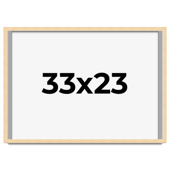 33x23 Frame Beige Real Wood Picture Frame Width 0.75 inches | Interior Frame Depth 0.5 inches |