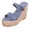 Blue, variant on Womens Platform Wedge Sandals Adjustable Strap Slingback High Heeled Espadrilles Open Toe Slip on Pumps Shoes for Summer Casual White Size 6.5