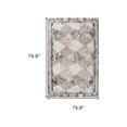 thumbnail image 6 of HomeRoots 559006 7 x 10 ft. Abstract Distressed Rectangle Area Rug, Cream & Brown, 6 of 7