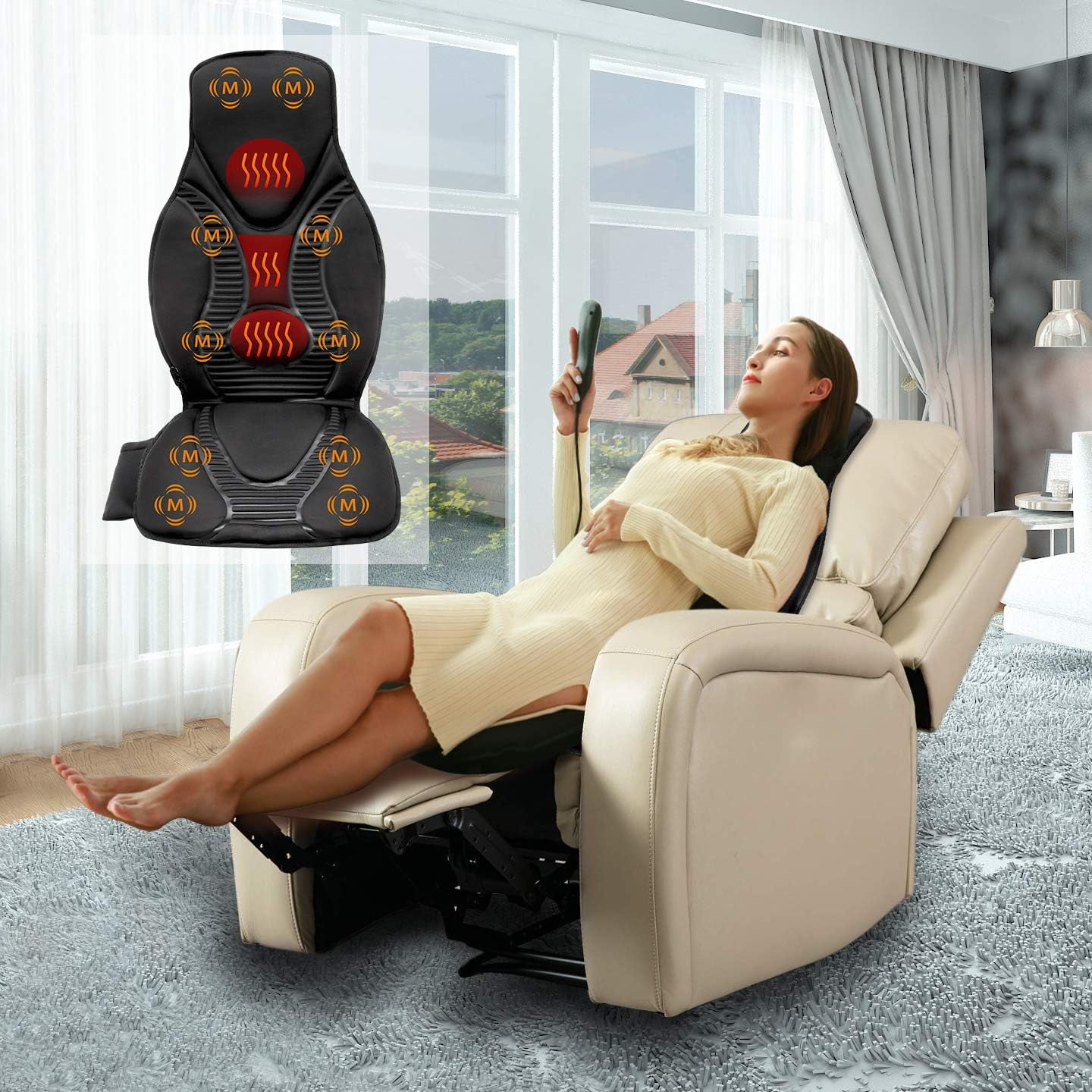 ObusForme Back Support Massage Cushion with Heat Walmart