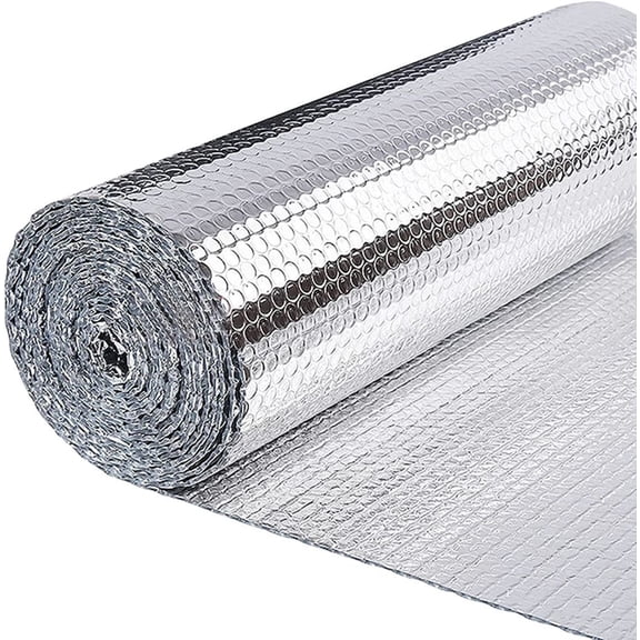48"X120' Reflective AIR BUBBLE Insulation Foil for Window, Garage Door,RV,Roof
