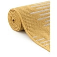 thumbnail image 6 of Unique Loom Outdoor Modern Collection Area Rug - Tambor (3' 3" Round Yellow/Ivory), 6 of 11