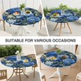 thumbnail image 7 of Pioneer Flower Floral Print Pattern Round Fitted Tablecloth with Elastic Edge,Dining Table Cover Waterproof,Outdoor Round Tablecloth for Camping,Dining,Indoor and Outdoor, 7 of 7
