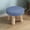 Light Blue, variant on Topukaiba Round Stool Backless Counter Height Stool Solid Wood Legs Upholstered Seat Vanity Stool for Living Room Bedroom Makeup Desk Entryway Kids Stool, 10.6"x6.7", Gray