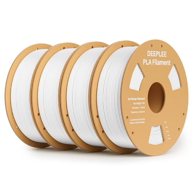 Filamento para impresora 3D Deeplee PLA, 1,75 mm, 4 kg, blanco