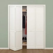 Kimberly Bay Traditional 4-Panel Solid Core White Wood Bi-fold Door
