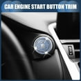 thumbnail image 3 of Universal Engine Start Stop Button Cover, Car One Click Push Start Button Ring Sticker Faux Crystal Rhinestone Ignition Button Trim Blue, 1 Set, 3 of 7