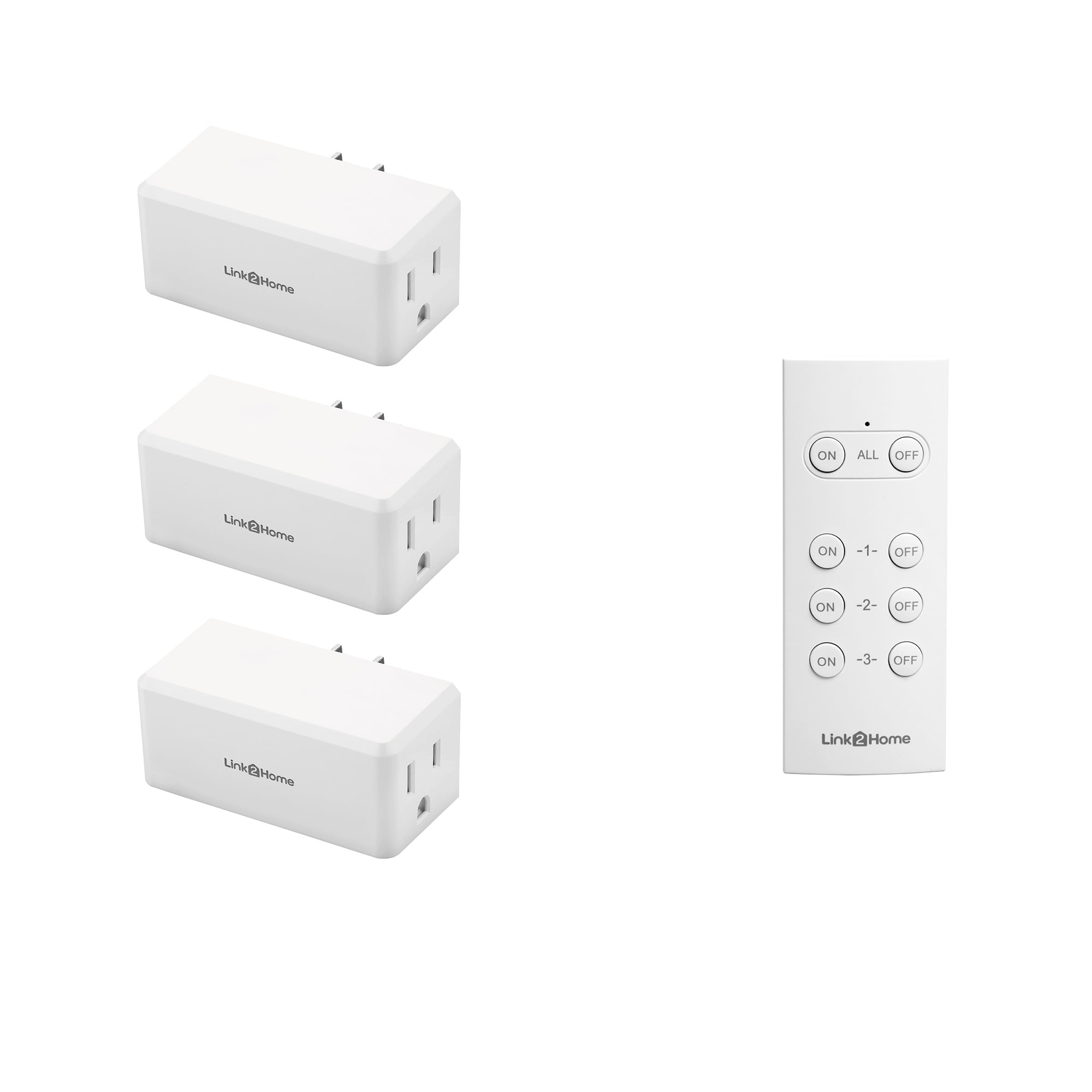 3-Way Wireless Remote Control Wall Switch Set for Switched Lighting & Appliances 