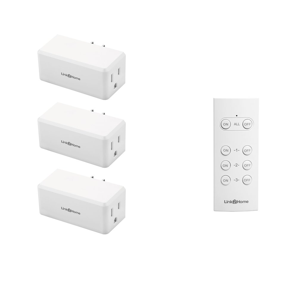 Link2Home Wireless Remote Control Outlet Light Switch, 100 ft range