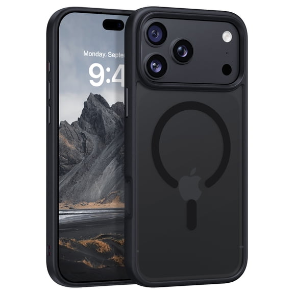 YINLAI Case for iPhone 18 Pro Max / iPhone 17 Pro Max 6.9" Compatible with Mag-safe Matte Shockproof Anti-Scratch Protective Cover Magnetic Case, Black