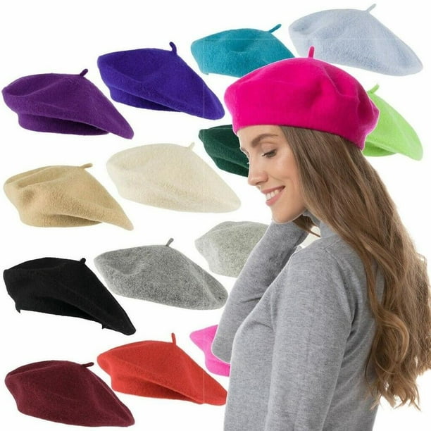 Plain shop beret hat