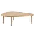 thumbnail image 5 of Weston Home Teardrop Nesting Coffee Tables with 3 Legs and Wood Finish, 5 of 11