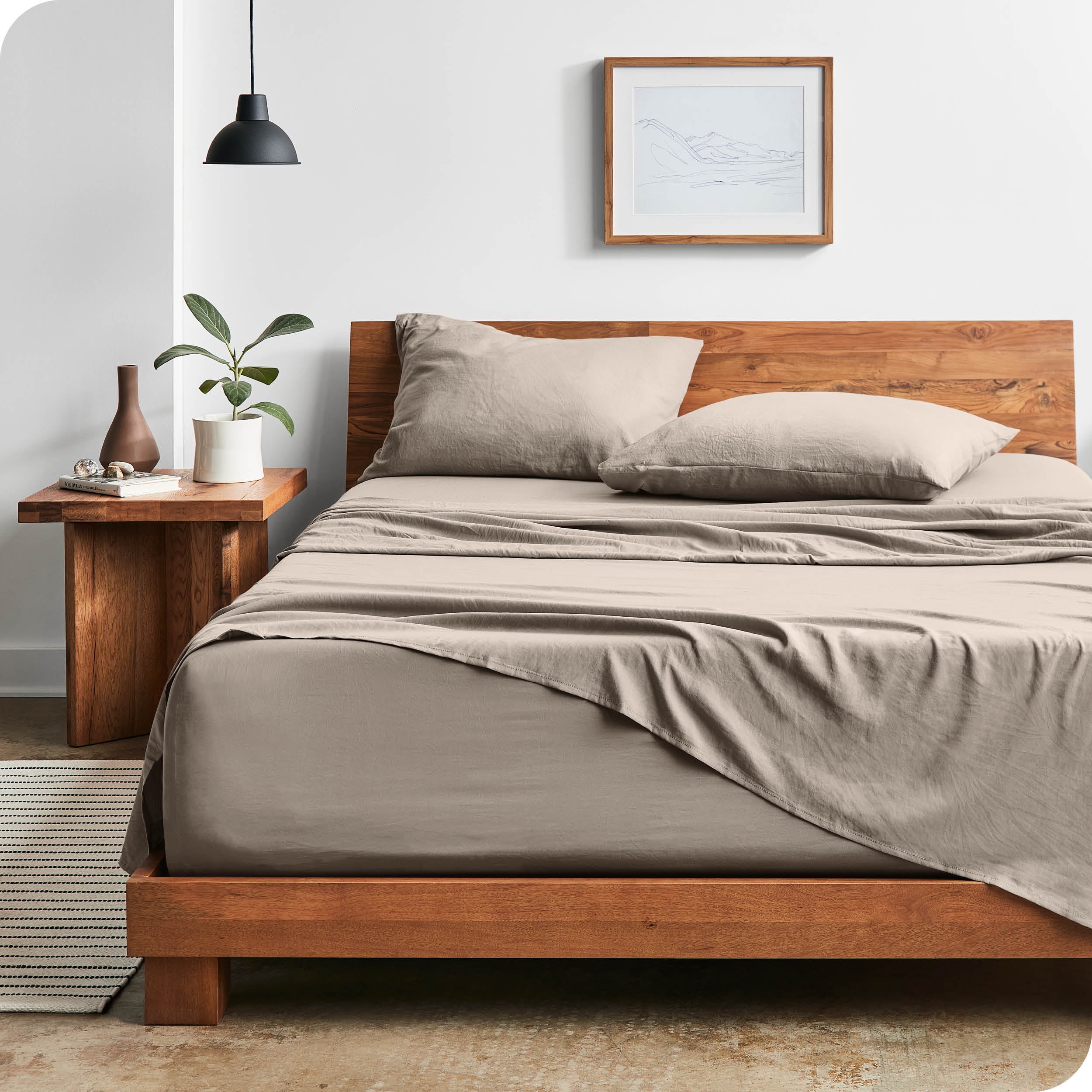 Bare Home Pebble Beach Sandwashed Microfiber Sheet Set, Wrinkle Resistant, Deep Pocket, Twin