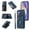 Blue, variant on Allytechgroup Cell Phone Bag Case for Galaxy A54 5G, Crossbody Strap Lanyard Cards Holder Shockproof Zipper Pocket Wallet Case Cover for Samsung Galaxy A54 5G, Purple