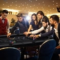 thumbnail image 4 of Gymax 8 Player Foldable Poker Table Portable Folding Texas Holdem Table w/Padded Rail Black, 4 of 10