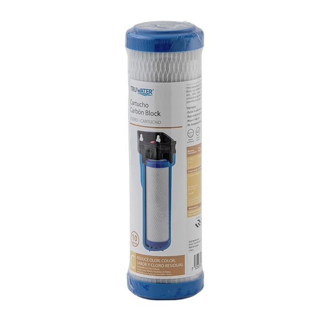 Filtro De Carbón Block Truwater 2.5"X10" 10 Micras