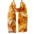 thumbnail image 3 of Wrapables® Lightweight Sheer Silky Feeling Chiffon Scarf, Gold Leaves, 3 of 5