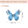 thumbnail image 2 of 20Pack Sheer Mesh Butterfly Appliques, 30mm Butterflies Patch, Blue Black, 2 of 7