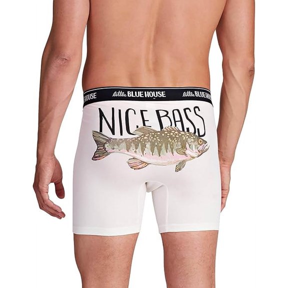 Little Blue House Men's Funny Boxer Briefs, Nice Bass, X-Large