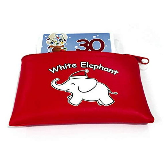 Ensemble de Cartes d'Éléphant Blanc, 50 Cartes sur le Thème de Noël et Pochette de Transport, Ensemble de Cartes d'Échange d'Éléphant Blanc