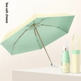 thumbnail image 1 of Fashionable 5-Fold 6-Rib UV Protection Sun Umbrella with Color Blocking Design, Small Fresh Chrome-Plated Handle, Lightweight 240g, Compact 5x18cm, Sea Salt Cheese (Yellow+Green) - Rain & Sun, 1 of 7