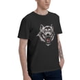 thumbnail image 4 of Wolf T-Shirt for Men Cotton 100% Summer Tops Women Fashion Casual Short Sleeves Round Collar Short-Sleeve Couple Top Tees, 4 of 6