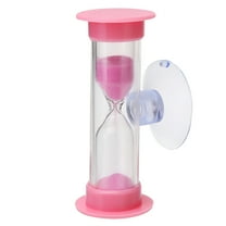 GJX 2Min Hourglasses Kid Teeth Brushing Timer W/Suction Cup Home Decor (Pink)