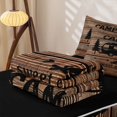 thumbnail image 5 of catabedysis Country Camping Zipper Full Size Comforter Sets with Fitted Sheet and 2 Pillowcases,Sweet Camper Silhouette Print Zipper Bedding Set For Boys,Natural Wood Tone,Black Reversible,4 Pieces, 5 of 7