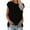 Black, variant on under $5 JINMGG Short Sleeve Womens Tops Summer Women Casual V-Neck Solid Color Casual Shirts Loose Fit Basic Blouse Wine XXL